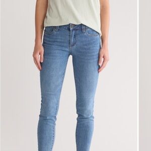 Kut from the Kloth Carlo ankle skinny frayed hem Blue Women's Jeans